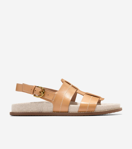 W32744:BISCUIT LTHR/NATURAL CANVAS