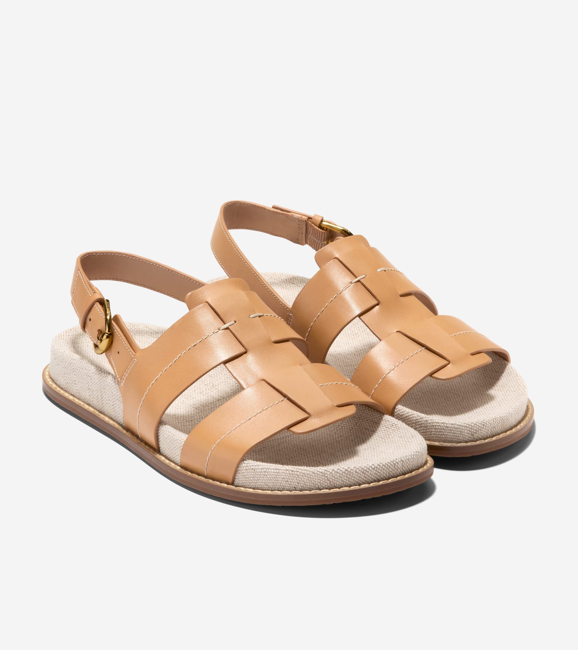W32744:BISCUIT LTHR/NATURAL CANVAS