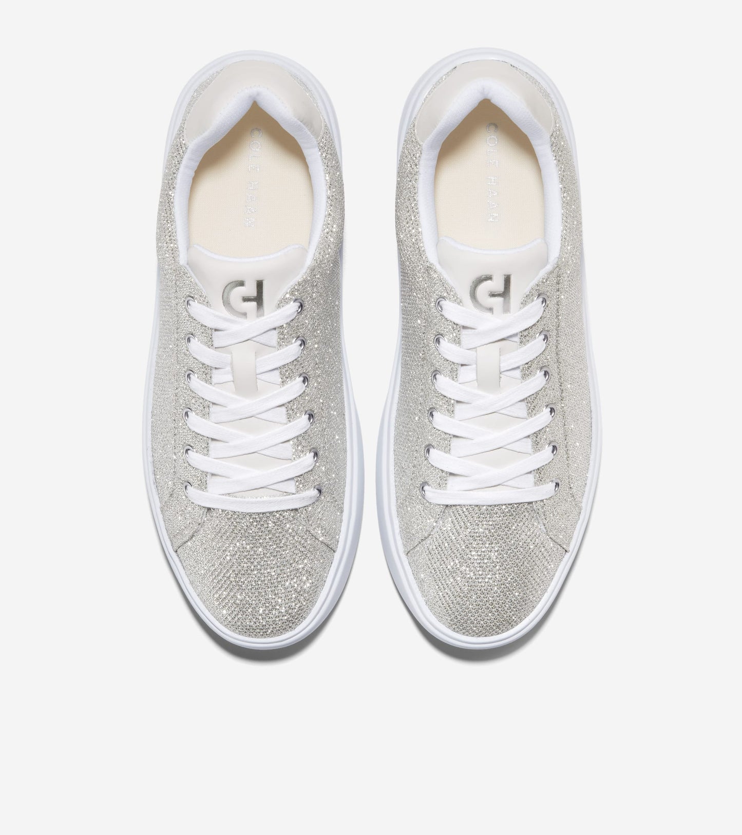 W29125:SILVER GLITTER MESH/OPTIC WHITE